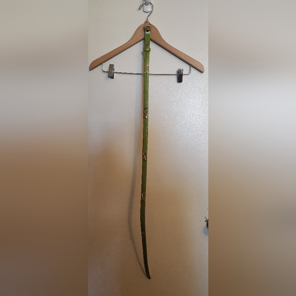 Accessories - Elegant Green Snake Skin Women's Belt